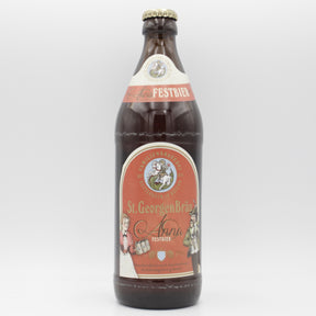 This is a bottle of St Georgenbrau - Annafestbier - 5.6% (500ml). It is a Lager / Pilsner / Kölsch craft beer available to buy from Ghost Whale, voted London's best craft beer shop.