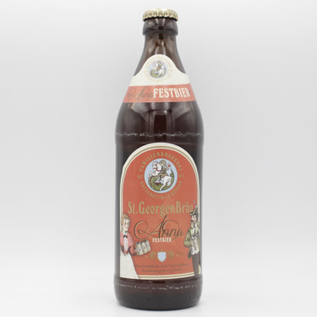 This is a bottle of St Georgenbrau - Annafestbier - 5.6% (500ml). It is a Lager / Pilsner / Kölsch craft beer available to buy from Ghost Whale, voted London's best craft beer shop.