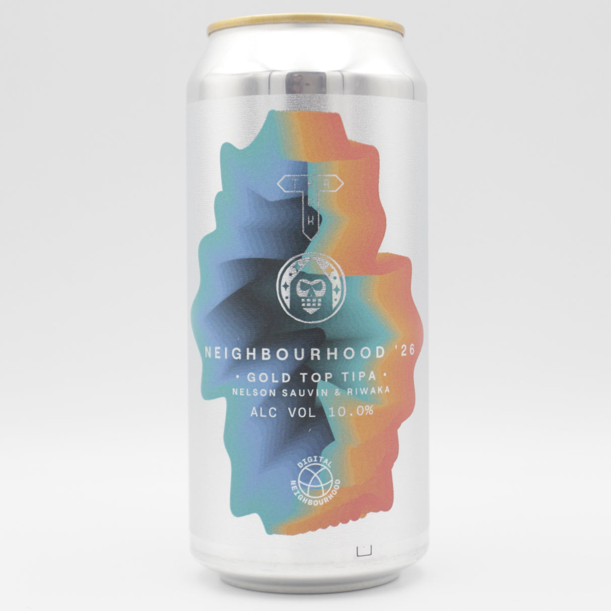 This is a can of Track / Messorem - Neighbourhood '26 - 10% (440ml). It is a Triple IPA craft beer available to buy from Ghost Whale, voted London's best craft beer shop.