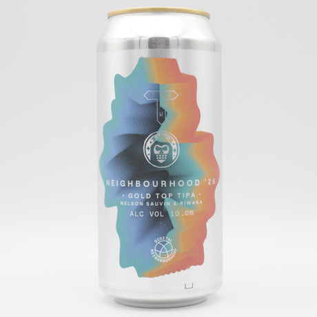 This is a can of Track / Messorem - Neighbourhood '26 - 10% (440ml). It is a Triple IPA craft beer available to buy from Ghost Whale, voted London's best craft beer shop.