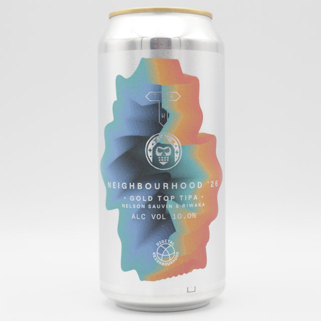 This is a can of Track / Messorem - Neighbourhood '26 - 10% (440ml). It is a Triple IPA craft beer available to buy from Ghost Whale, voted London's best craft beer shop.