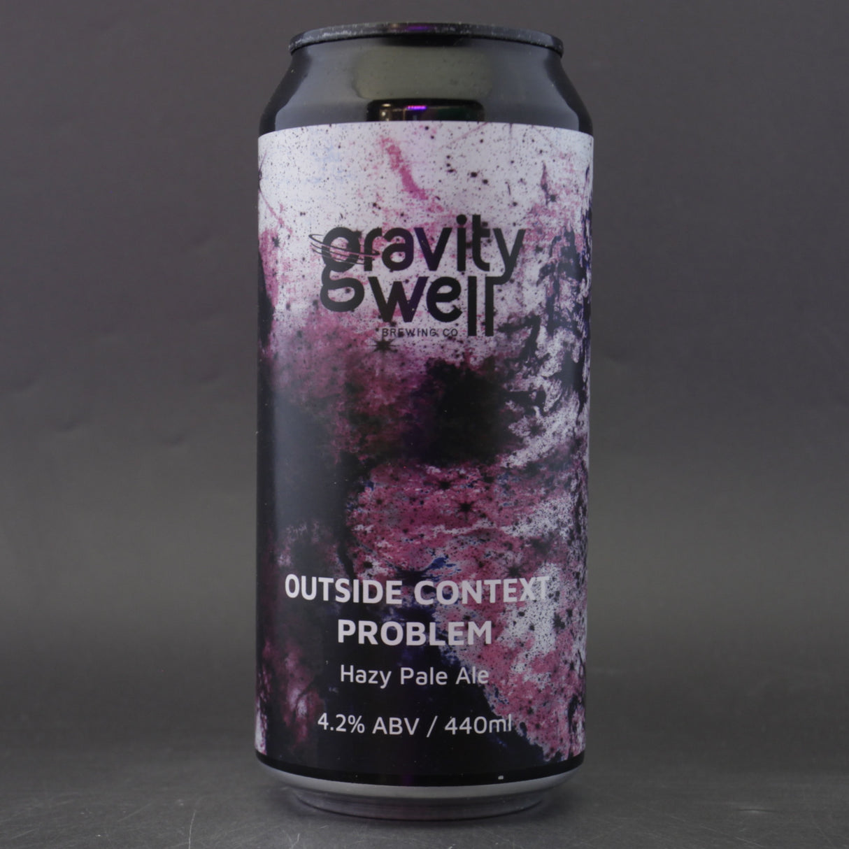 This is a can of Gravity Well - Outside Context Problem - 4.2% (440ml). It is a Pale Ale craft beer available to buy from Ghost Whale, voted London's best craft beer shop.