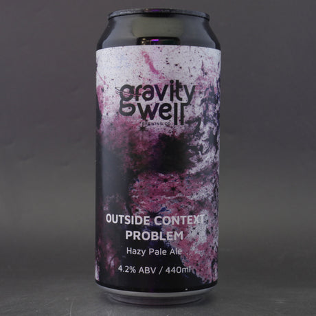 This is a can of Gravity Well - Outside Context Problem - 4.2% (440ml). It is a Pale Ale craft beer available to buy from Ghost Whale, voted London's best craft beer shop.