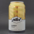 This is a can of Pilot - Sunny - 3.8% (330ml). It is a Pale Ale craft beer available to buy from Ghost Whale, voted London's best craft beer shop.