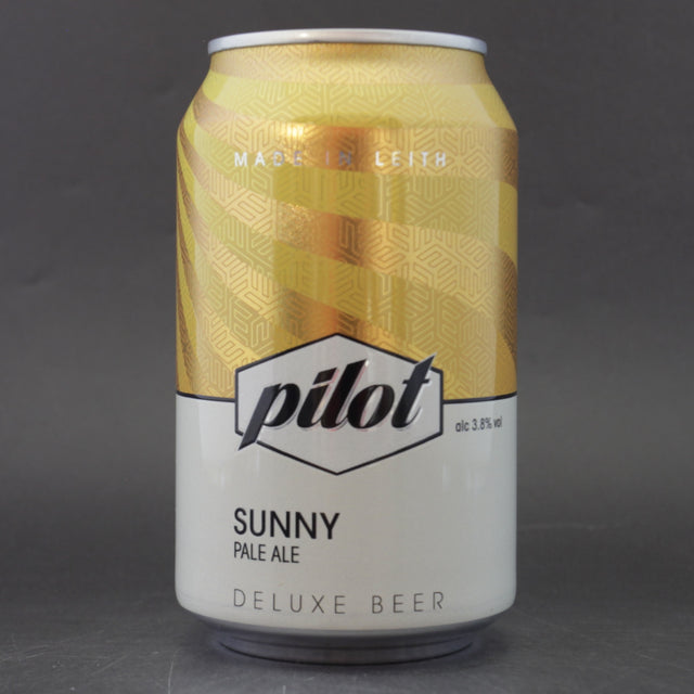 This is a can of Pilot - Sunny - 3.8% (330ml). It is a Pale Ale craft beer available to buy from Ghost Whale, voted London's best craft beer shop.