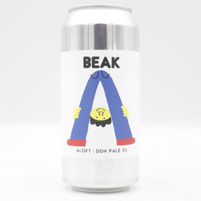 This is a can of Beak - Aloft - 5% (440ml). It is a Pale Ale craft beer available to buy from Ghost Whale, voted London's best craft beer shop.