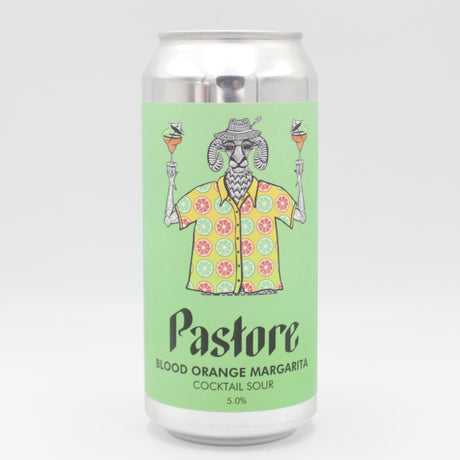 This is a can of Pastore - Blood Orange Margarita - 5% (440ml). It is a Sour craft beer available to buy from Ghost Whale, voted London's best craft beer shop.