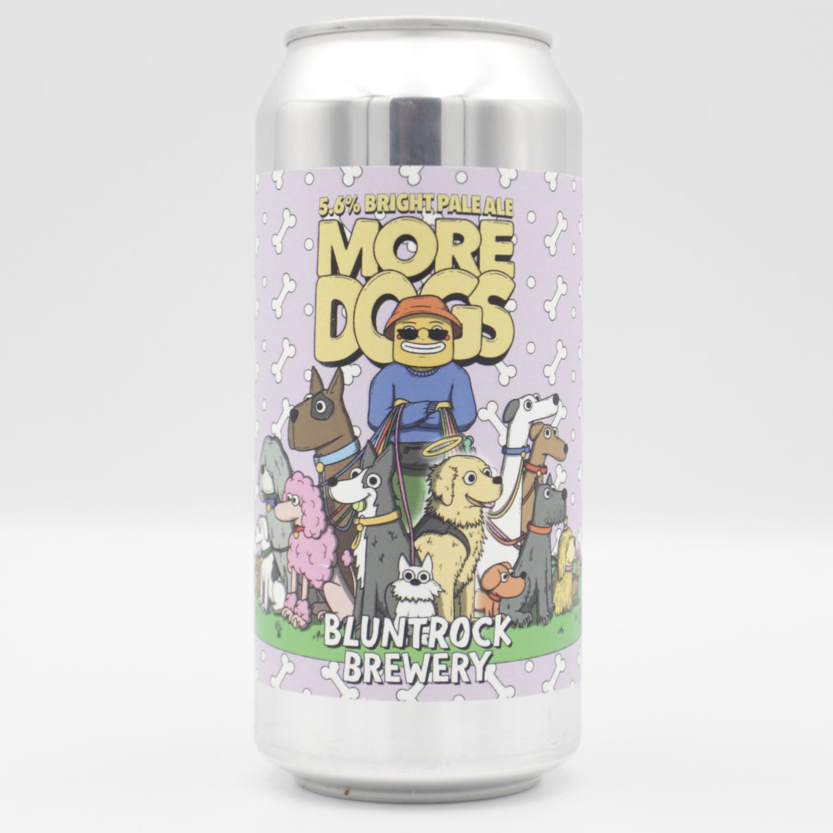 This is a can of Bluntrock - More Dogs - 5.6% (440ml). It is a Pale Ale craft beer available to buy from Ghost Whale, voted London's best craft beer shop.