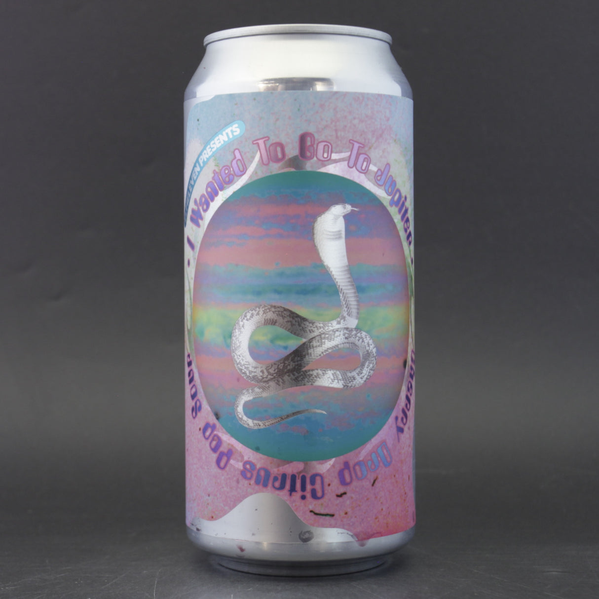 This is a can of Elm Eleven - I Wanted To Go To Jupiter - 5.6% (440ml). It is a Sour craft beer available to buy from Ghost Whale, voted London's best craft beer shop.