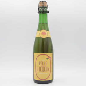 This is a bottle of Tilquin - Oude Pêche Jaune Tilquin à l'Ancienne (2022-2023) - 6% (375ml). It is a Lambic craft beer available to buy from Ghost Whale, voted London's best craft beer shop.