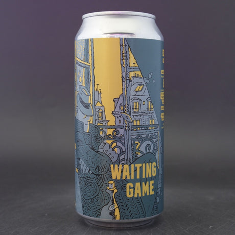 This is a can of Burning Sky / Balance Brewing & Blending - Waiting Game - 5% (440ml). It is a Saison craft beer available to buy from Ghost Whale, voted London's best craft beer shop.