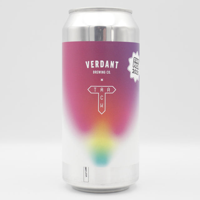 This is a can of Verdant / Track - Flux: Phase 3 - 8% (440ml). It is a Double IPA craft beer available to buy from Ghost Whale, voted London's best craft beer shop.