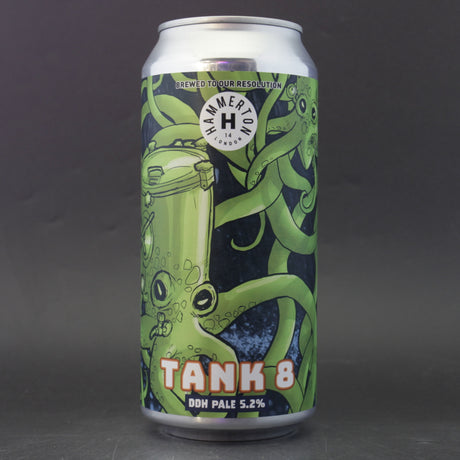 This is a can of Hammerton - Tank 8 - 5.2% (440ml). It is a Pale Ale craft beer available to buy from Ghost Whale, voted London's best craft beer shop.