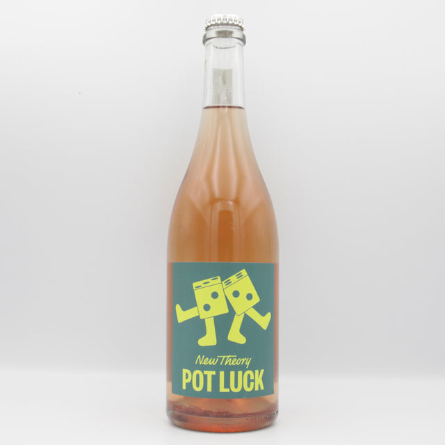 This is a bottle of New Theory - Pot Luck - 11.5% (750ml). It is a  craft wine available to buy from Ghost Whale, voted London's best craft beer shop.