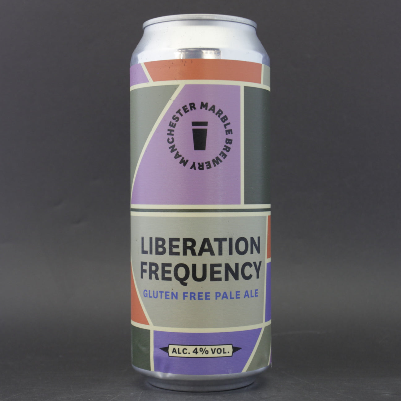 This is a can of Marble Beers - Liberation Frequency - 4% (500ml). It is a Pale Ale craft beer available to buy from Ghost Whale, voted London's best craft beer shop.