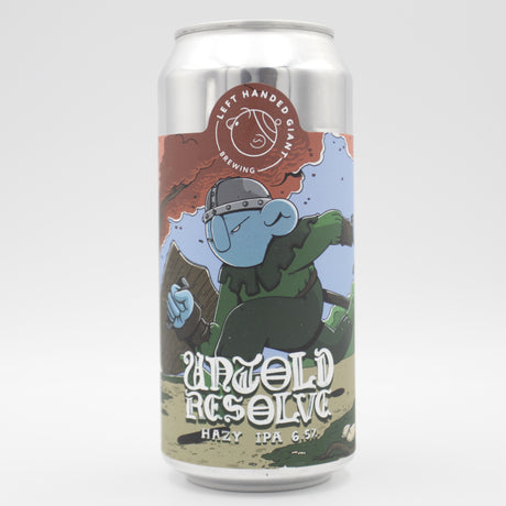 This is a can of Left Handed Giant - Untold Resolve - 6.5% (440ml). It is a IPA craft beer available to buy from Ghost Whale, voted London's best craft beer shop.