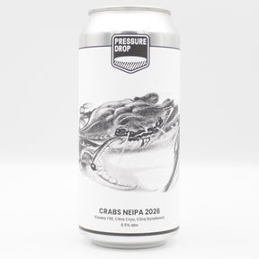 This is a can of Pressure Drop - Crabs NEIPA 2026 - 6.5% (440ml). It is a IPA craft beer available to buy from Ghost Whale, voted London's best craft beer shop.