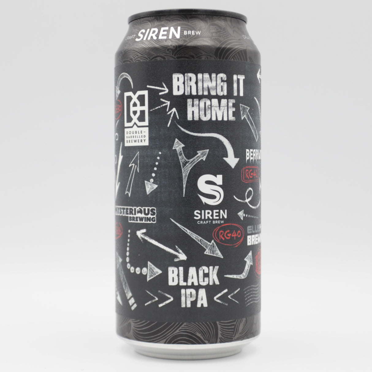 This is a can of Siren - Bring It Home - 5.5% (440ml). It is a IPA craft beer available to buy from Ghost Whale, voted London's best craft beer shop.