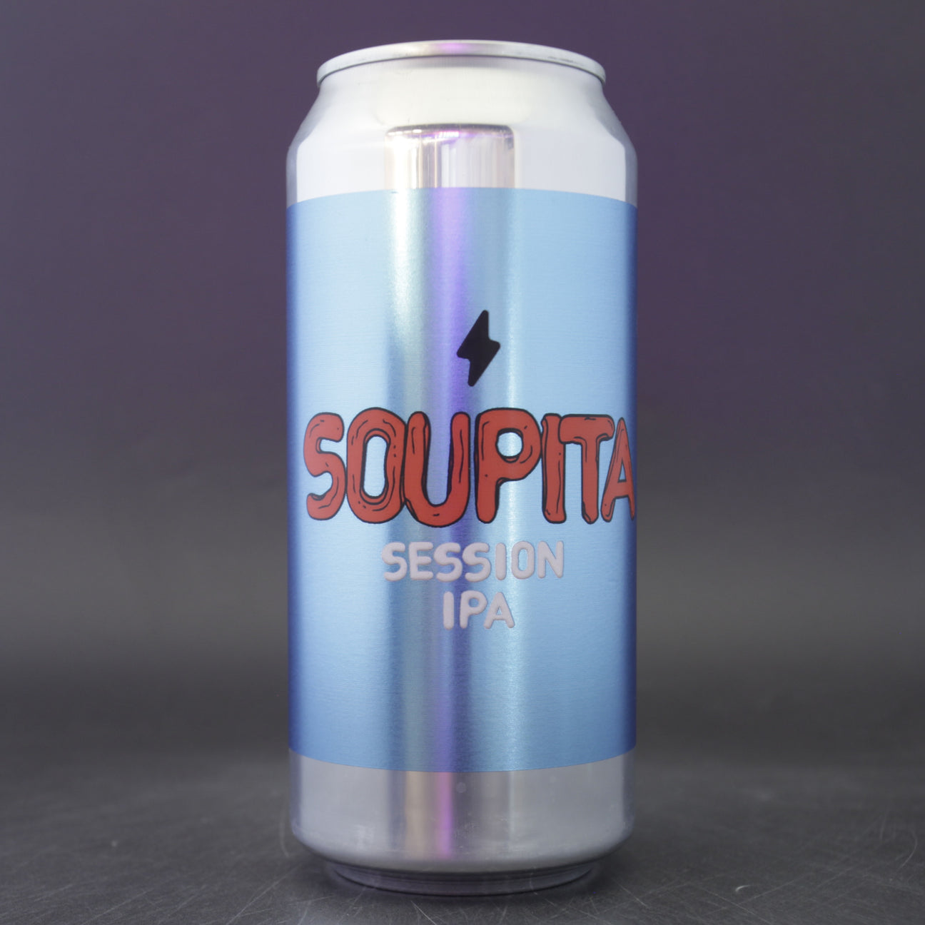 This is a can of Garage Beer Co - Soupita - 4% (440ml). It is a Session IPA craft beer available to buy from Ghost Whale, voted London's best craft beer shop.