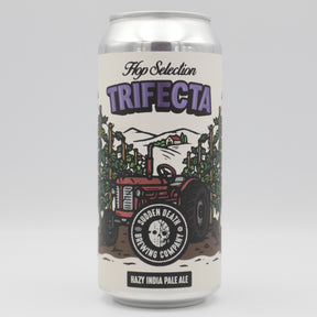 This is a can of Sudden Death - Hop Selection Trifecta - 6.5% (440ml). It is a IPA craft beer available to buy from Ghost Whale, voted London's best craft beer shop.