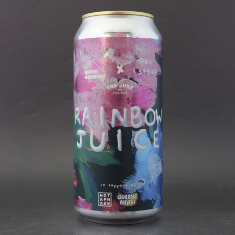 This is a can of Queer Brewing - Rainbow Juice - 4.5% (440ml). It is a Pale Ale craft beer available to buy from Ghost Whale, voted London's best craft beer shop.