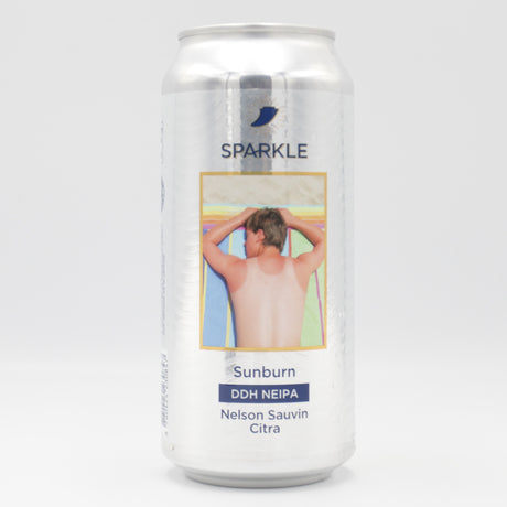 This is a can of Sparkle - Sunburn - 6% (440ml). It is a IPA craft beer available to buy from Ghost Whale, voted London's best craft beer shop.
