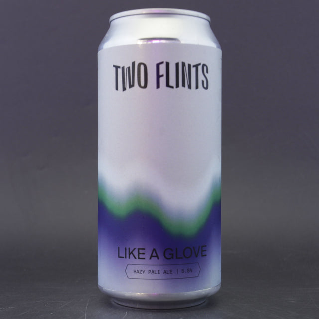 This is a can of Two Flints - Like A Glove - 5.5% (440ml). It is a Pale Ale craft beer available to buy from Ghost Whale, voted London's best craft beer shop.