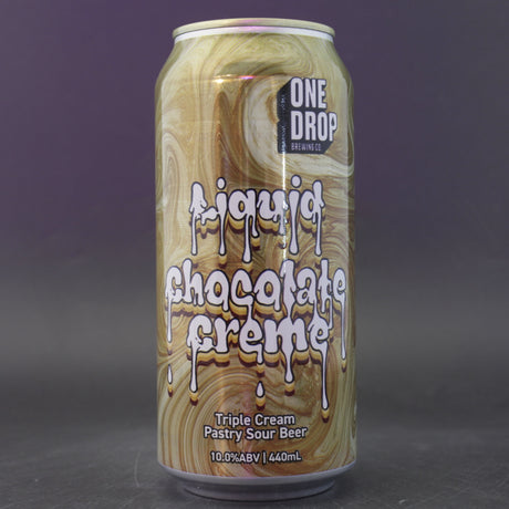 This is a can of One Drop - Liquid Chocolate Creme - 10% (440ml). It is a Sour craft beer available to buy from Ghost Whale, voted London's best craft beer shop.