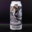 This is a can of 3 Sons / Track - Fresh Creases - 9% (473ml). It is a Double IPA craft beer available to buy from Ghost Whale, voted London's best craft beer shop.