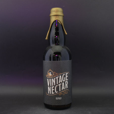 This is a bottle of 3 Sons - Vintage Nectar - 14.5% (375ml). It is a Imperial Stout / Porter craft beer available to buy from Ghost Whale, voted London's best craft beer shop.