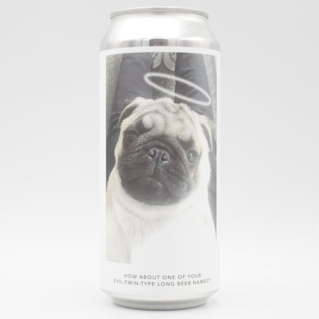 This is a can of Evil Twin / Monkish - How About One of Your Evil-Twin-Type Long Beer Names? - 11% (473ml). It is a Triple IPA craft beer available to buy from Ghost Whale, voted London's best craft beer shop.