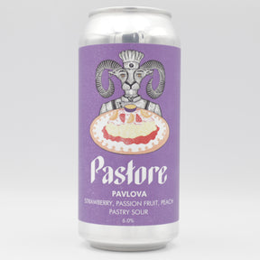 This is a can of Pastore - Pavlova - 6% (440ml). It is a Sour craft beer available to buy from Ghost Whale, voted London's best craft beer shop.