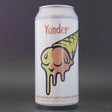 This is a can of Yonder - Passionfruit Nectarine Sorbet - 4.5% (440ml). It is a Sour craft beer available to buy from Ghost Whale, voted London's best craft beer shop.