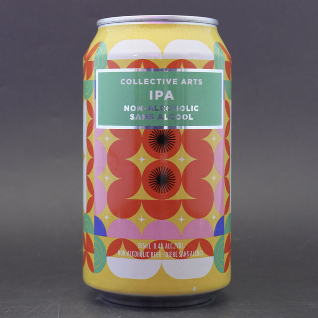 This is a can of Collective Arts - IPA: Non Alcoholic - 0.4% (355ml). It is a IPA craft beer available to buy from Ghost Whale, voted London's best craft beer shop.