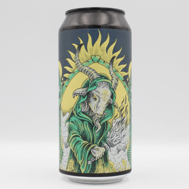 This is a can of Holy Goat - Damnation IPA v5 - 6% (440ml). It is a IPA craft beer available to buy from Ghost Whale, voted London's best craft beer shop.