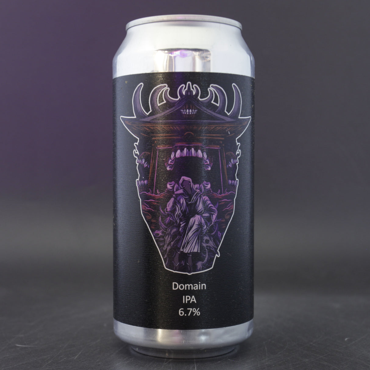 This is a can of Dark Element - Domain - 6.7% (440ml). It is a IPA craft beer available to buy from Ghost Whale, voted London's best craft beer shop.