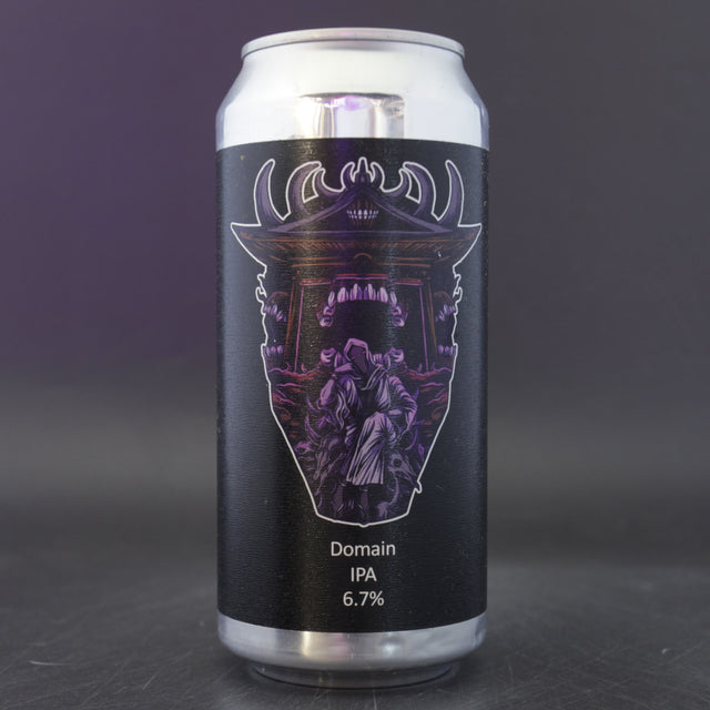 This is a can of Dark Element - Domain - 6.7% (440ml). It is a IPA craft beer available to buy from Ghost Whale, voted London's best craft beer shop.