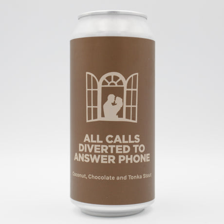 This is a can of Pomona Island - All Calls Diverted To Answer Phone - 6.5% (440ml). It is a Stout / Porter craft beer available to buy from Ghost Whale, voted London's best craft beer shop.