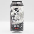 This is a can of Siren - Last Light - 0.5% (440ml). It is a Stout / Porter craft beer available to buy from Ghost Whale, voted London's best craft beer shop.