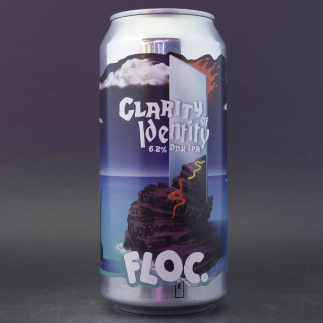 This is a can of Floc - Clarity Of Identity - 6.2% (440ml). It is a IPA craft beer available to buy from Ghost Whale, voted London's best craft beer shop.