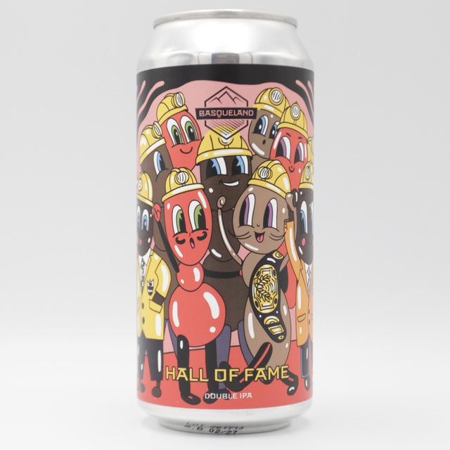 This is a can of Basqueland - Hall Of Fame - 8.5% (440ml). It is a Double IPA craft beer available to buy from Ghost Whale, voted London's best craft beer shop.