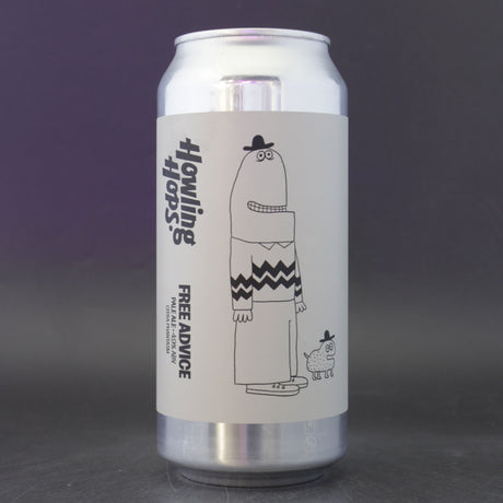 This is a can of Howling Hops - Free Advice - 4.9% (440ml). It is a Pale Ale craft beer available to buy from Ghost Whale, voted London's best craft beer shop.