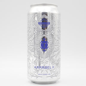 This is a can of Basqueland / Thornbridge - Karabel II - 6.7% (440ml). It is a IPA craft beer available to buy from Ghost Whale, voted London's best craft beer shop.