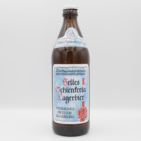 This is a bottle of Schlenkerla - Helles - 4.3% (500ml). It is a Lager / Pilsner / Kölsch craft beer available to buy from Ghost Whale, voted London's best craft beer shop.