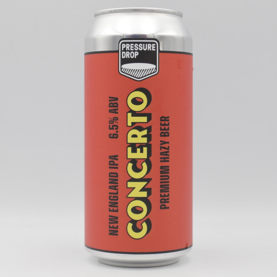 This is a can of Pressure Drop - Concerto - 6.5% (440ml). It is a IPA craft beer available to buy from Ghost Whale, voted London's best craft beer shop.
