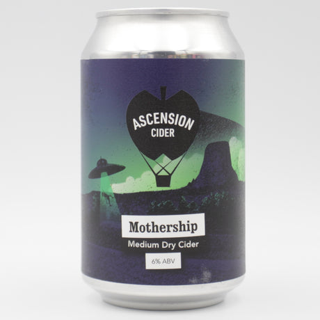 This is a can of Ascension - Mothership - 6% (330ml). It is a  craft cider available to buy from Ghost Whale, voted London's best craft beer shop.