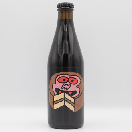 This is a bottle of Omnipollo / Bottle Logic - Fundamental Cake - 13% (330ml). It is a Imperial Stout / Porter craft beer available to buy from Ghost Whale, voted London's best craft beer shop.