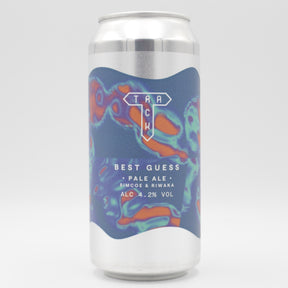 This is a can of Track - Best Guess - 4.2% (440ml). It is a Pale Ale craft beer available to buy from Ghost Whale, voted London's best craft beer shop.