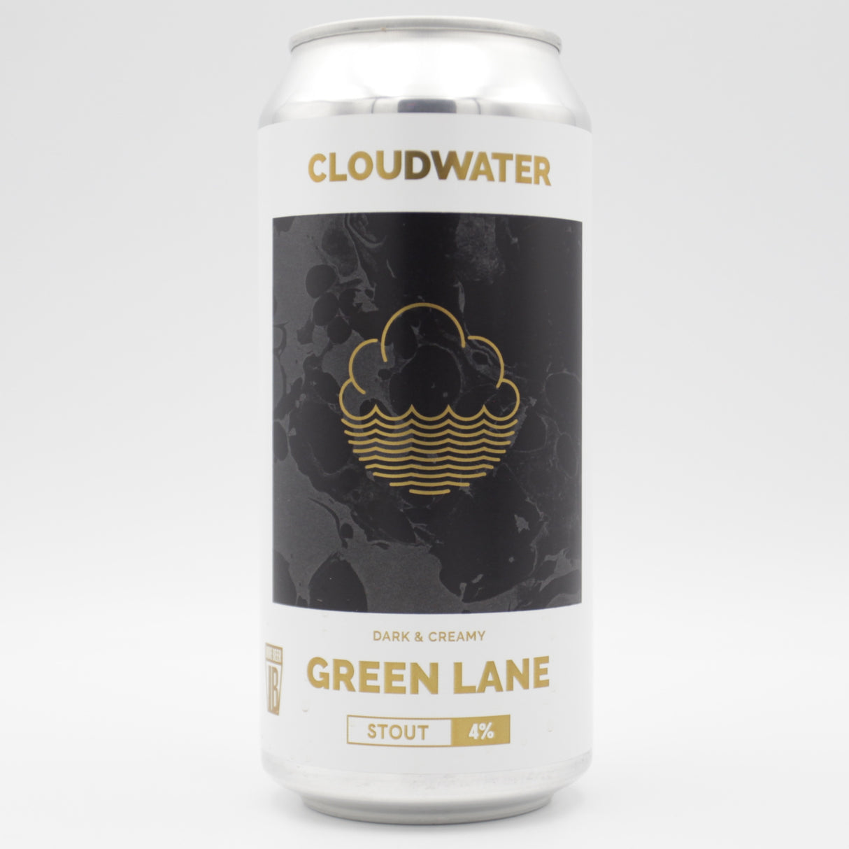 This is a can of Cloudwater - Green Lane - 4% (440ml). It is a Stout / Porter craft beer available to buy from Ghost Whale, voted London's best craft beer shop.
