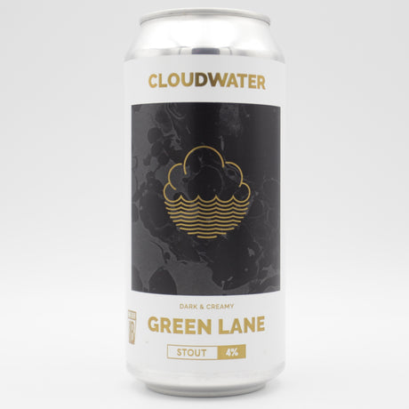 This is a can of Cloudwater - Green Lane - 4% (440ml). It is a Stout / Porter craft beer available to buy from Ghost Whale, voted London's best craft beer shop.